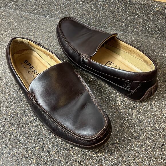 Sperry Top-Sider Mens Size 9 M Brown Leather Loafer Comfort Casual Slip On Shoes - Picture 2 of 10